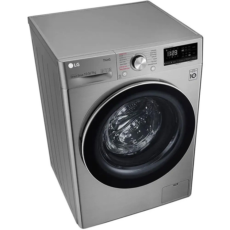 ماشین لباسشویی 10.5 کیلوگرم اتوماتیک ال جی مدل F4V5RGP2T دارای قابلیت خشککن صددرصد