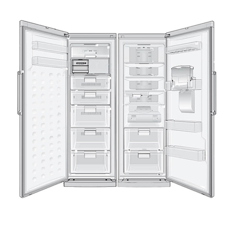 یخچال فریزر دوقلو 40 فوت سام مدل RR65-RZ65/W