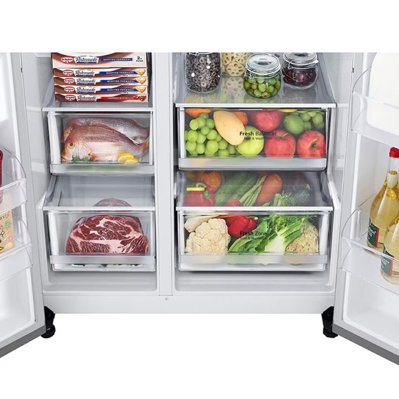 یخچال فریزر ساید بای ساید 24 فوت ال جی مدل GC-J257SMSV